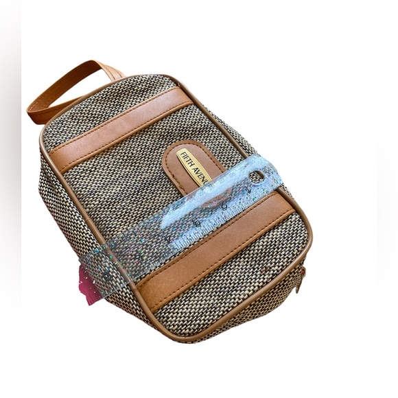 Fifth Avenue Tweed Makeup Bag Small Travel Bag - Picture 2 of 5